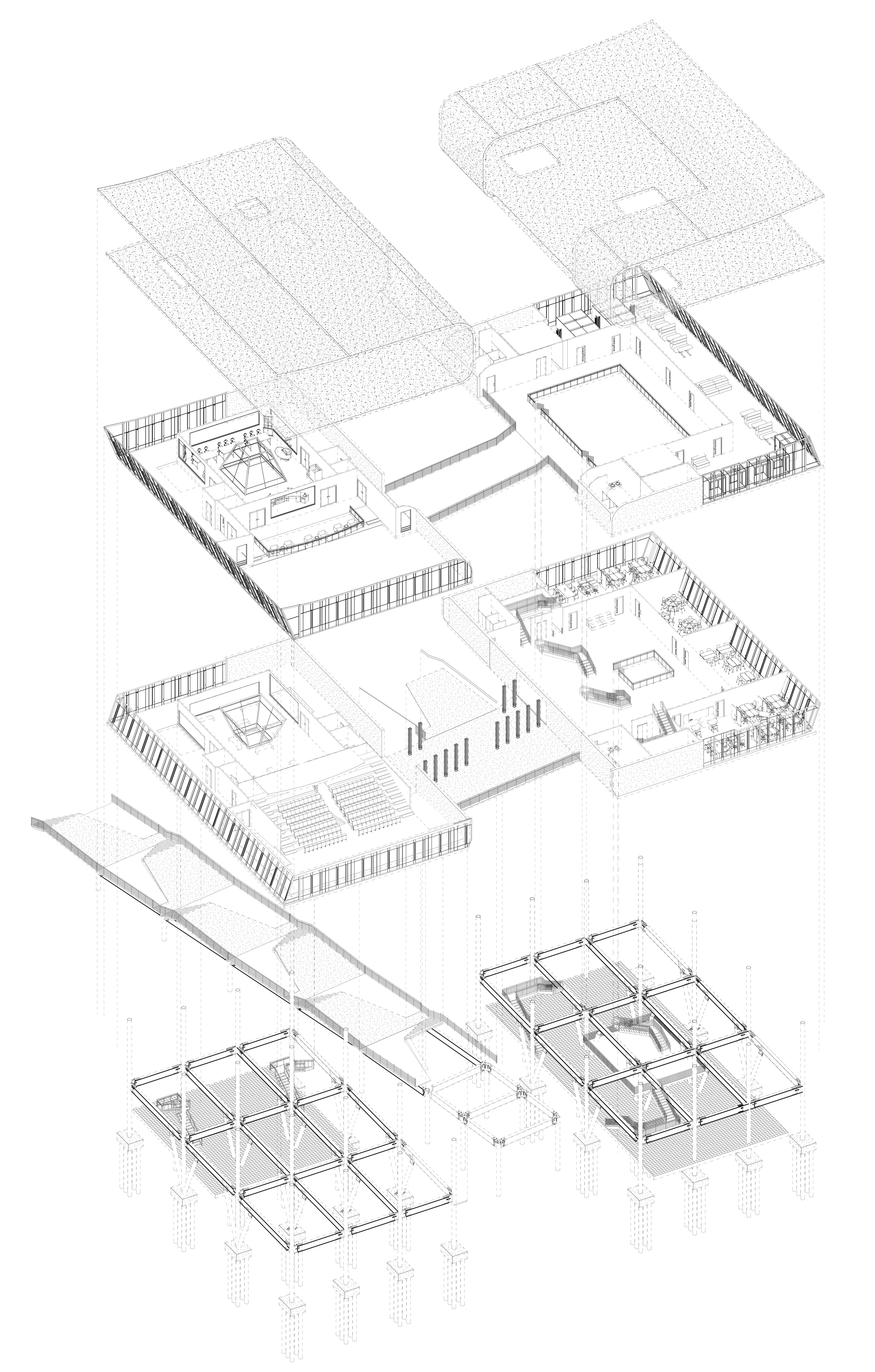 Exploded axonometric