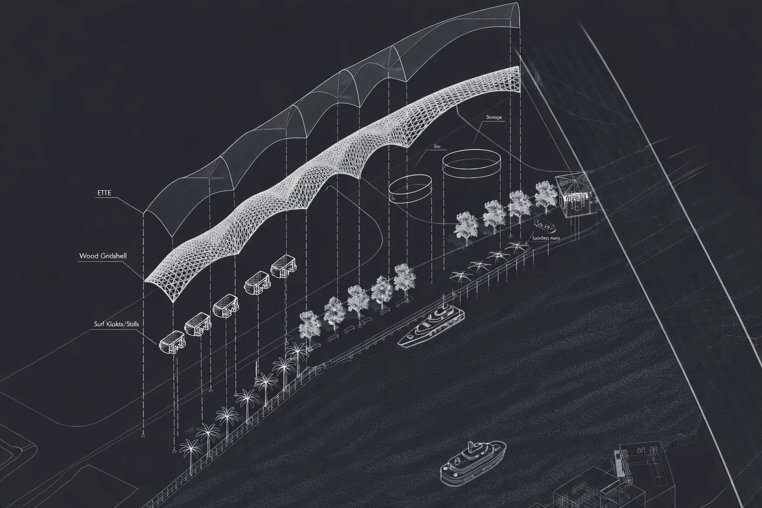 Malla market axonometric